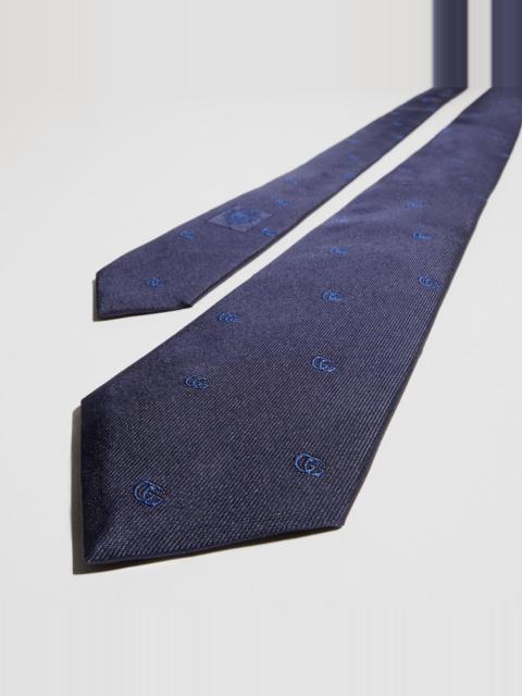 GUCCI Double G silk jacquard tie