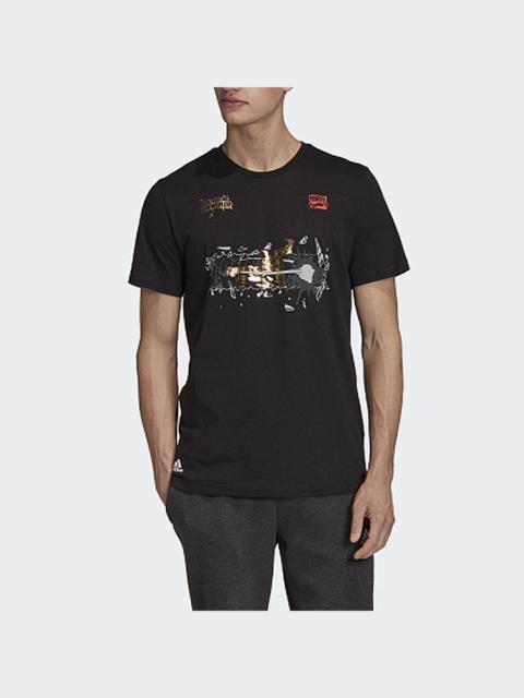 adidas adidas Marvel Blk Pan. Sports Stylish Short Sleeve Black FN1761