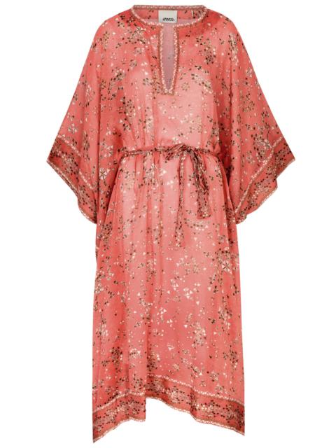 Amira printed cotton-blend kaftan dress