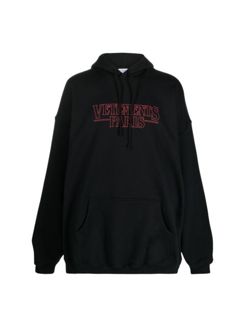 VETEMENTS logo-print hoodie - Black