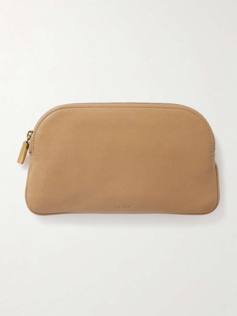 The Row E/W Circle leather pouch