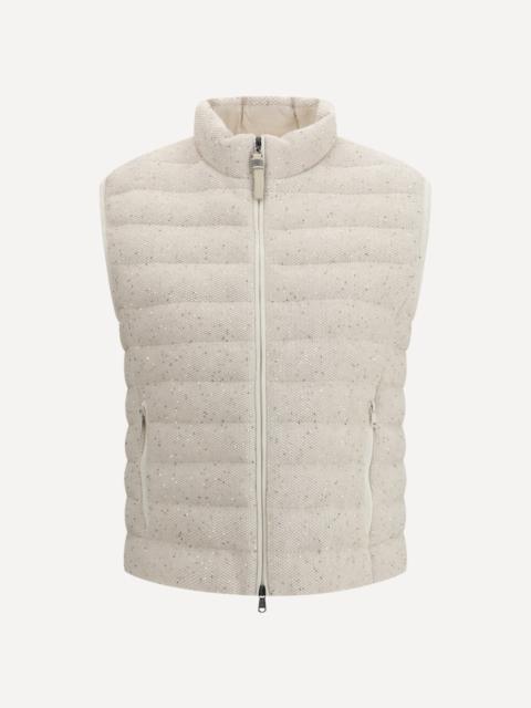 Brunello Cucinelli Cotton padded Vest with sequins