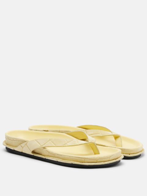 JACQUEMUS Tatanes suede thong sandals