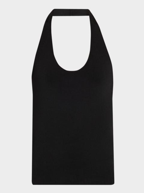 Theory Halter Compact Knit Tank Top
