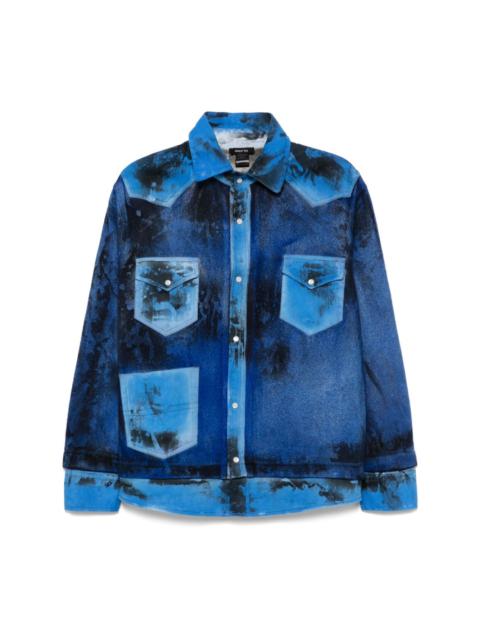 Avant Toi abstract-print overshirt
