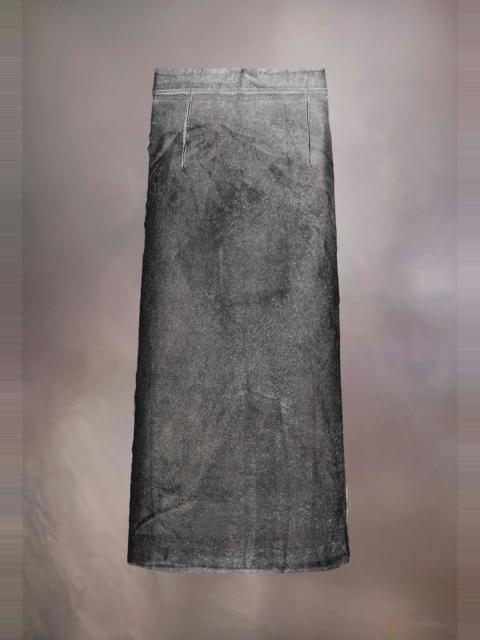 Serigraphic silk crepe skirt