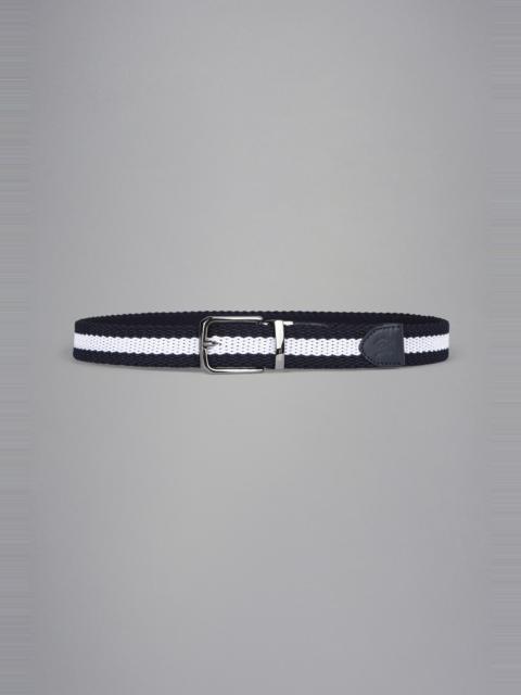 Paul & Shark REVERSIBLE ELASTIC BELT WITH LEATHER TRIMMINGS