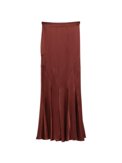 Max Mara satin-finish panelled maxi skirt
