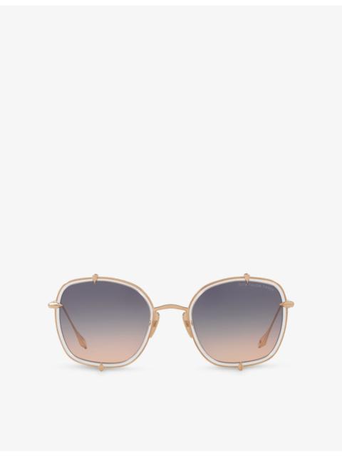 DITA D4000444 TALON THREE DTS442 Square-Frame Titanium Sunglasses
