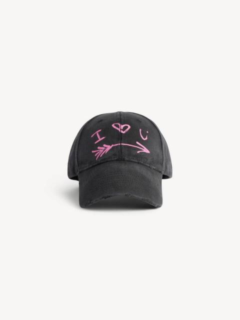 BALENCIAGA Men's I<3 U Cap in Black