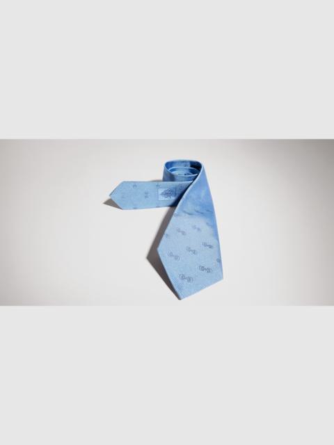 GUCCI Horsebit silk jacquard tie