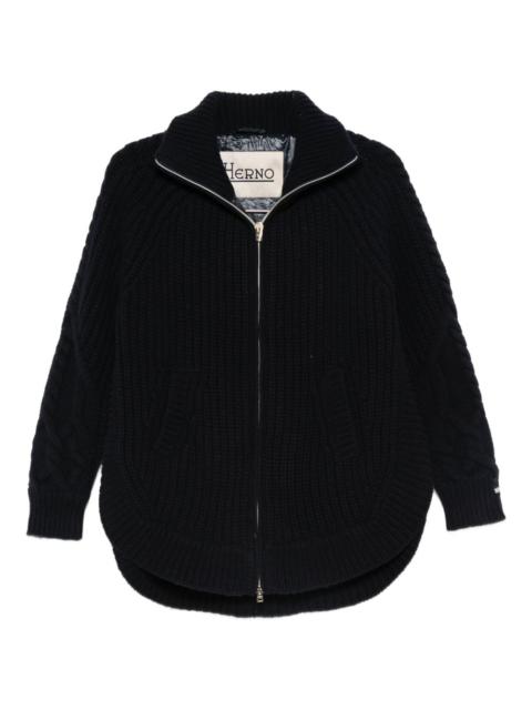 Herno cable-knit padded jacket