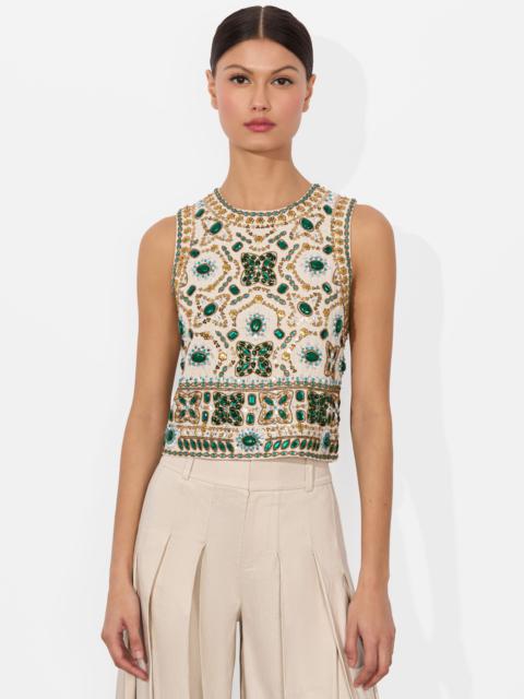 Alice + Olivia AMAL EMBELLISHED TANK