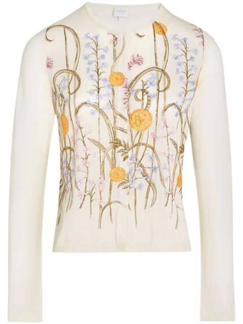 GIAMBATTISTA VALLI Marigold Bouquets-motif cardigan
