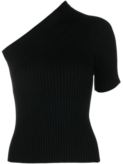 AERON one-shoulder knitted top