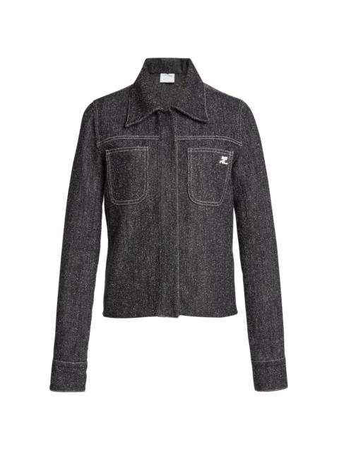 courrèges Denim Tweed Overshirt