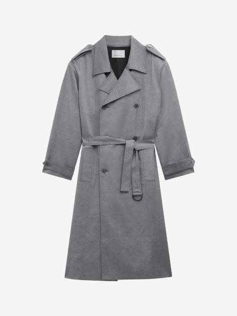 The Frankie Shop Bleecker Trench Coat - Grey Melange