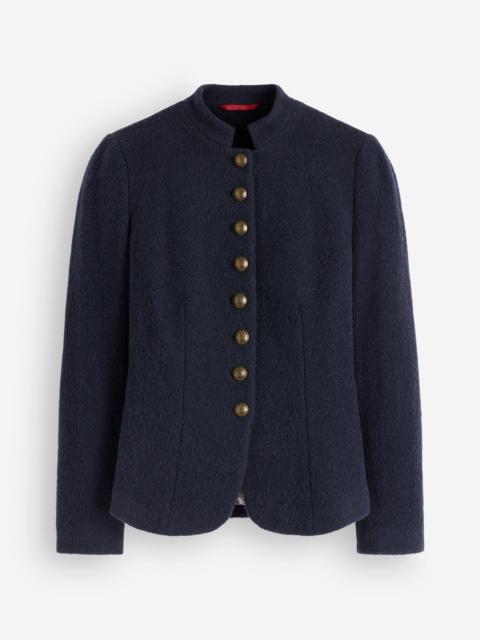 BODEN Hereford Boiled Wool Jacket-Navy
