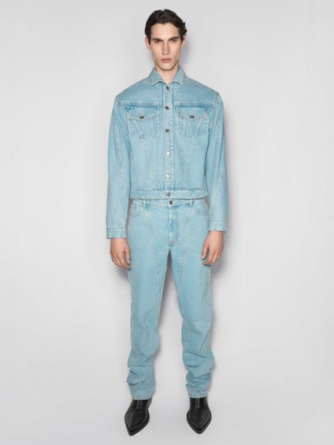 MUGLER blue straight leg jeans