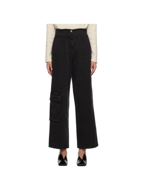 HALFBOY®️ Black Cargo Trousers