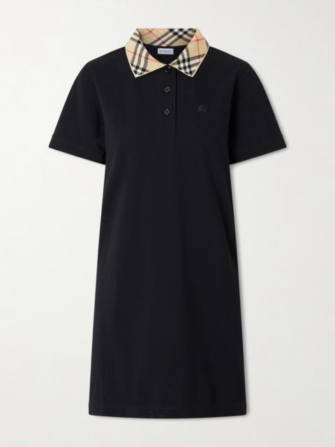Burberry Checked Cotton-piqué Mini Dress