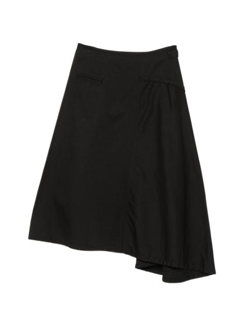 Yohji Yamamoto asymmetric panelled mini skirt