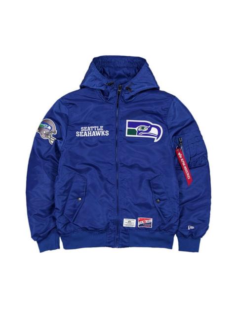 ALPHA INDUSTRIES SEATTLE SEAHAWKS X ALPHA X NEW ERA L-2B BOMBER JACKET