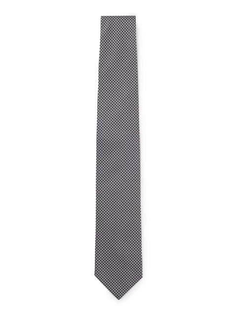 BOSS PATTERNED TIE IN ITALIAN-MADE SILK