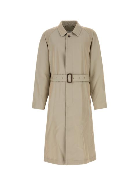 Charcoal cotton blend trench coat