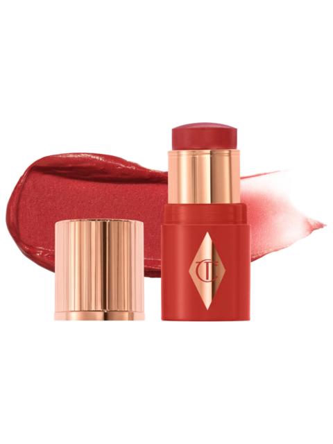 Charlotte Tilbury Mini Unreal Lip + Cheek Glow Blush Stick with Hyaluronic Acid