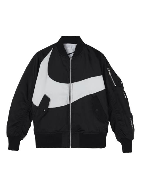 Nike Men's Nike Sportswear Swoosh Therma-FIT Contrasting Colors Large Logo Reversible Loose Aviator Padde