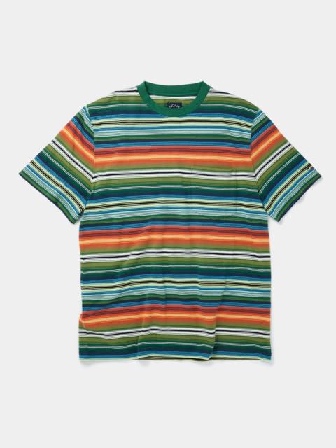 Noah STRIPED POCKET TEE (GREEN)