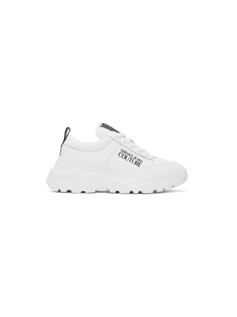 VERSACE JEANS COUTURE White Speedtrack Sneakers