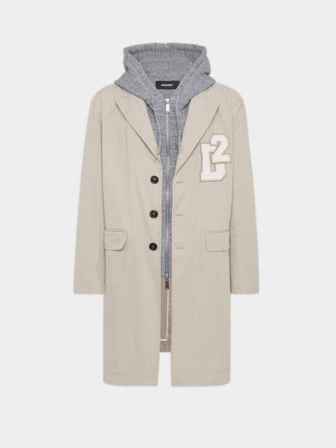 DSQUARED2 HOODED WASHED COAT