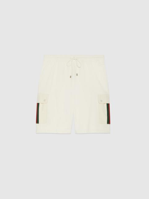 GUCCI Cotton jersey shorts with Web