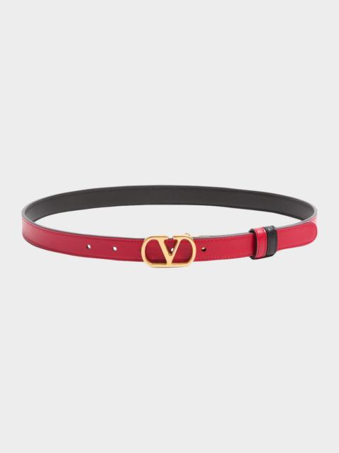 Valentino VLogo Signature Reversible Calfskin Belt, 20mm