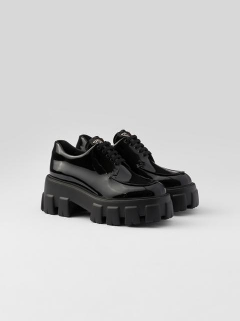 Prada Monolith patent leather lace-up shoes