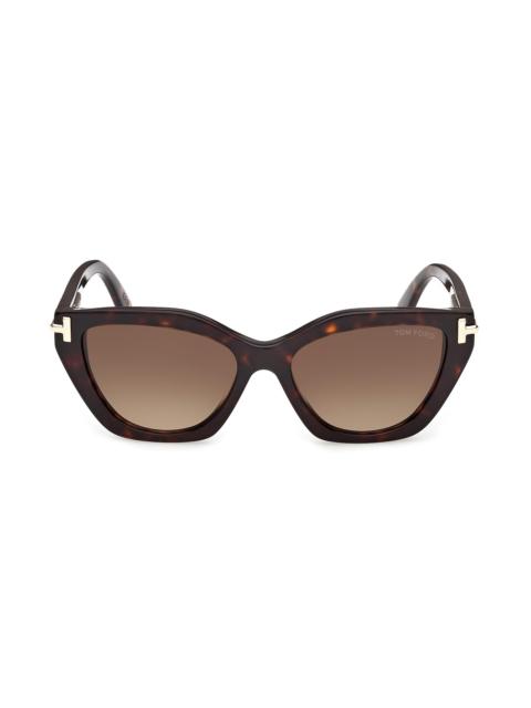 TOM FORD Women's 55MM Cat-Eye Sunglasses - Brown