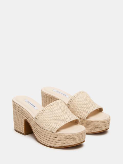 STEVE MADDEN TRIPPY NATURAL RAFFIA
