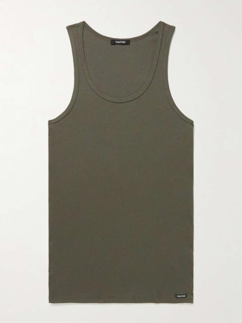 Ribbed Cotton and Modal-Blend Tank Top