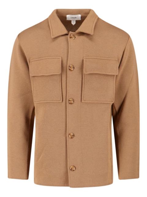 LARDINI button-up wool jacket
