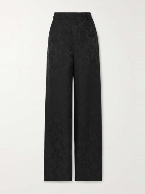 FRAME + Ritz Paris silk-jacquard wide-leg pants