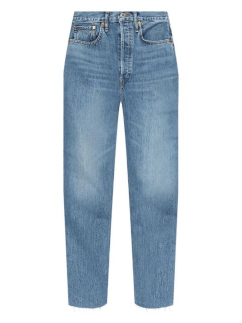 RE/DONE 70s Stove Pipe raw-cut jeans