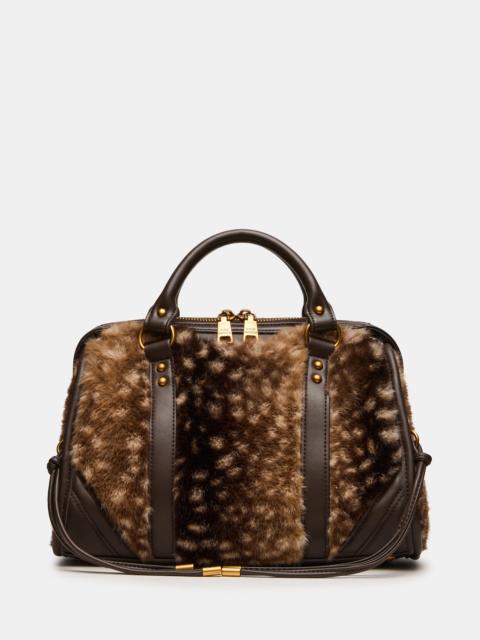 STEVE MADDEN RIGGS FAUX FUR BAG CHOCOLATE