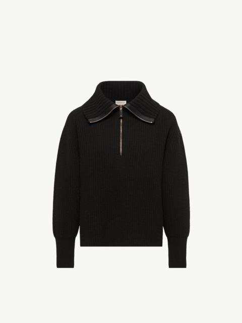 Moncler Wool & Cashmere Zip-Up Sweater