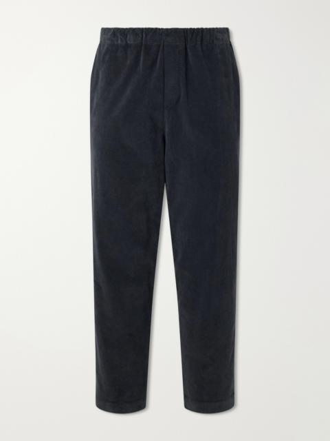BARENA Straight-Leg Garment-Dyed Stretch Cotton-Moleskin Trousers