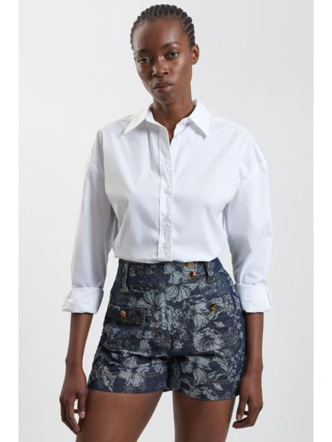 KAREN MILLEN Jacquard Denim Shorts