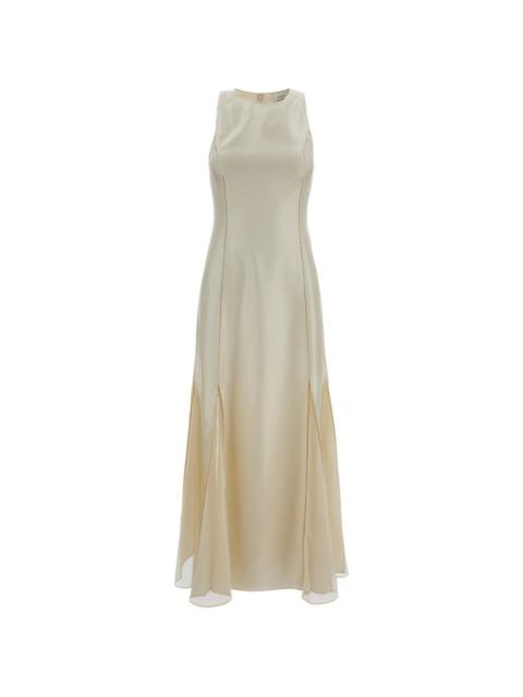 Loulou de Saison Iraka mesh panel A-line dress