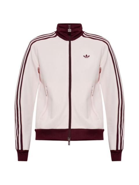adidas logo-embroidered side-stripe jacket