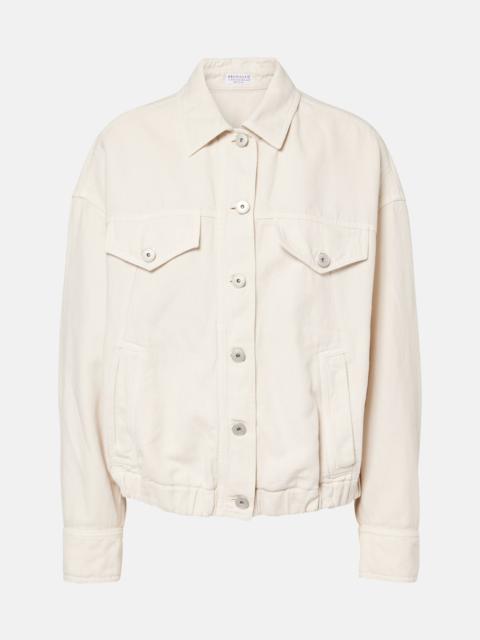 Monili beaded cotton and linen jacket